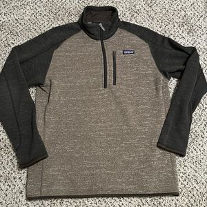 Patagonia Better Sweater two tone brown 1/4 zip Large